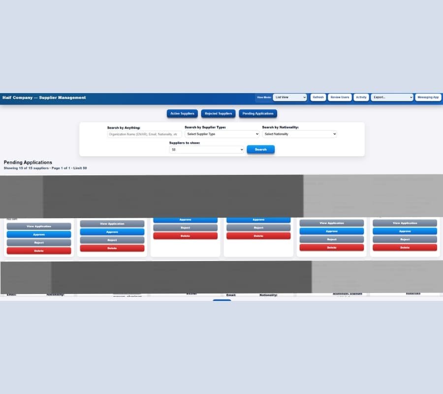 Procurement screenshot 5