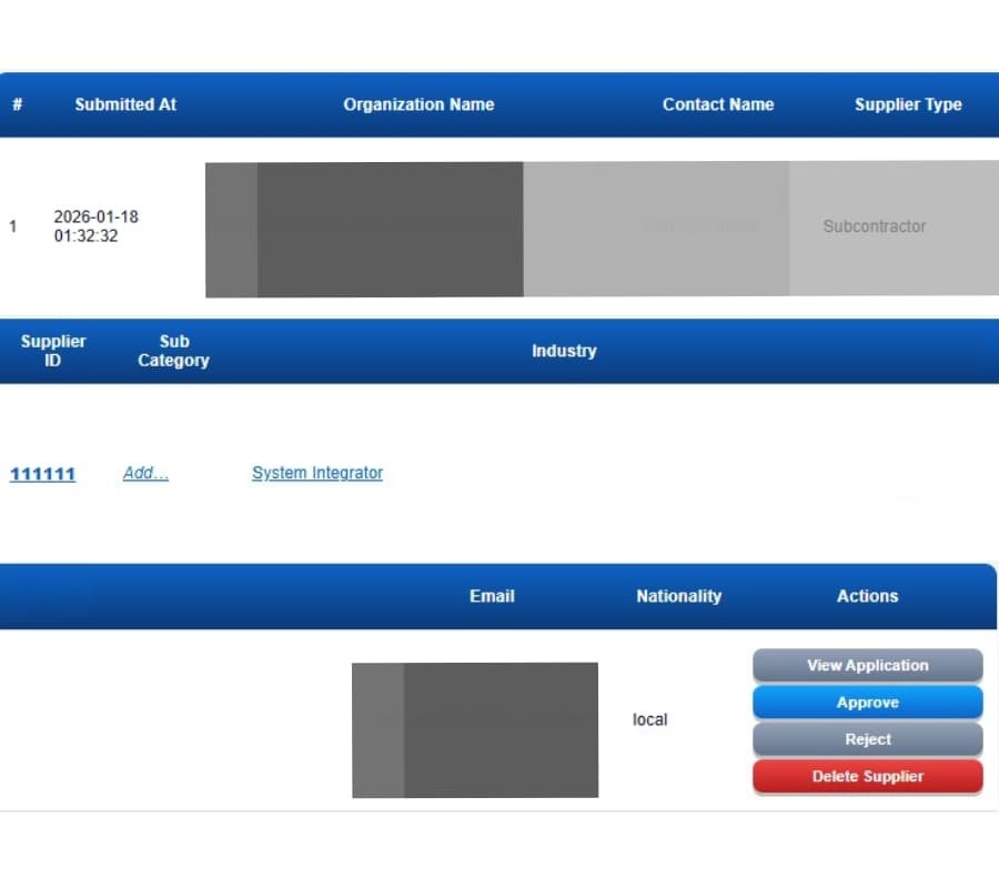 Procurement screenshot 9