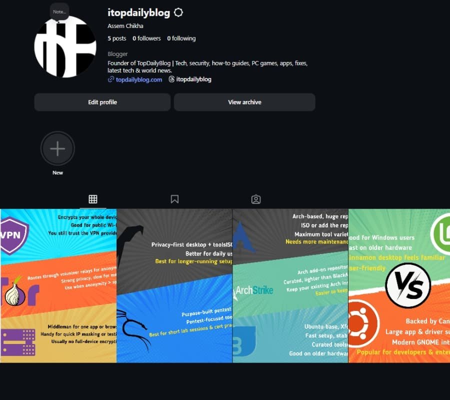 TopDailyBlog Instagram